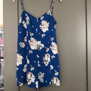 Blue floral romper